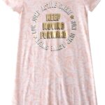 فستان من قطعة واحدة مطبوع باكمام قصيرة للبنات من نيكسجين، 9-10 سنوات، متعدد الالوان S24HDGLGSPG17