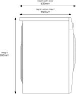 ⁦Samsung Series 5 WW80TA046AX/EU مع غسالة قائمة بذاتها إيكوبوبل، 8 كجم 1400 دورة في الدقيقة، جرافيتي، B مصنفة⁩ - الصورة ⁦2⁩