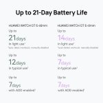 ⁦هواوي ساعة ذكية جي تي 6 اتوم-B19L، 46 ملم، هيكل من الستانلس ستيل، سوار جلدي رمادي⁩ - الصورة ⁦4⁩