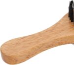 ⁦فرشاة لحية مزدوجة الجوانب للرجال - اداة حلاقة 2 في 1 بشعيرات متينة وناعمة ومقبض خشبي مريح، فرشاة للشارب/اللحية مناسبة للسفر (بني)⁩ - الصورة ⁦4⁩