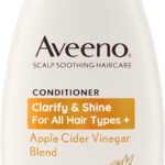 افينو بلسم مهدئ لفروة الرأس وخل التفاح من كلاريفاي اند شاين لجميع انواع الشعر، 300 مل