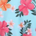 ⁦ملابس سباحة للبنات من قطعتين مزينة بطبعات زهور تقي من الطفح الجلدي مع عامل وقاية من أشعة الشمس الضارة 50⁩ - الصورة ⁦5⁩