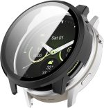 FTRONGRT Cover Compatible with Garmin Venu 4 41 mm, PC + Tempered Film, Scratch Resistant Protective Case, Black
