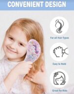 ⁦Unicorn Hair Care Set, Pink Detangling Brush with Moving Beads and 3 Combs, Kawaii Princess Theme Girls Hair brush set Girls⁩ - الصورة ⁦2⁩