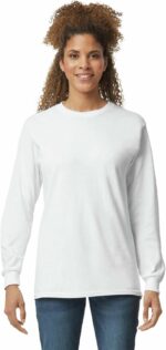⁦Gildan Unisex-Adult Ultra Cotton Long Sleeve T-Shirt, Style G2400, (Pack of 3)⁩ - الصورة ⁦2⁩