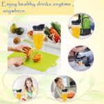 ⁦سيوسى كوب خلاط بديل لكوب خلاط نوتري نينجا سعة 24 اونصة مع غطاء مانع للتسرب وقابل للتبديل، ملحقات عصارة قابلة للتبديل، لنينجا نوتري نينجا، عبوة من قطعتين⁩ - الصورة ⁦5⁩