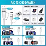 ⁦ايليفانت بوت® كيبل USB C للشحن المغناطيسي اللاسلكي لايفون، كيبل شحن 4 في 1 للجوال والتابلت والساعة الذكية من USB/USB C الى USB C⁩ - الصورة ⁦3⁩