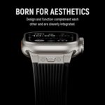 ⁦سوار ساعة لساعة ابل الترا 2 49 ملم 46 ملم 45 ملم 44 ملم، سوار مطاطي من السيليكون المتين الفاخر للرجال مع موصل معدني ومشبك قابل للطي لسلسلة اي ووتش 10 9 8 7 6 SE⁩ - الصورة ⁦3⁩