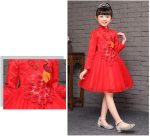 ⁦فساتين قصيرة صينية للبنات من شيونغسام بتنورة قصيرة مطرزة رترو لعمر 3-10 سنوات⁩ - الصورة ⁦4⁩