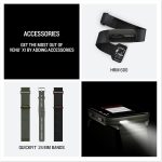 ⁦سلسلة ملحقات متوافقة مع جارمين فينو X1، سريعة الفك، 0.9 انش (24 ملم)، سوار سيليكون، سوار نايلون، غشاء واقي LCD⁩ - الصورة ⁦3⁩