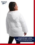 ⁦ريبوك جاكيت شتوي للبنات - معطف باركا مبطن ثقيل الوزن - جاكيت تزلج مبطن بصوف الشيربا للبنات (4-16)⁩ - الصورة ⁦7⁩