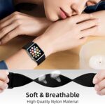 ⁦انفوسن سوار ساعة ابل 42 ملم/ 44 ملم/ 45 ملم/ 49 ملم للرجال والنساء، سوار معصم رياضي بديل بحلقة مفردة لساعة الترا/الترا 2/ سلسلة 9/8/7/6/اس اي/5/4/3/2/1 (اسود)⁩ - الصورة ⁦4⁩