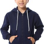 سويت شيرت سادة بغطاء للرأس واكمام طويلة وجيوب جانبية للاولاد