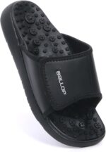 ⁦BALLOP Mamuring Acupressure Beige Slide Sandals for Men Women - Foot Massage Slipper with Asymmetric Reflexology Points & Arch Support for Pain Relief and All-Day Comfort⁩ - الصورة ⁦6⁩