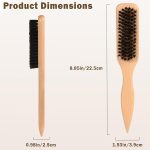 ⁦Bristle Hair Brush with Wide Rat Tail for Smoothing Hairs, Ponytail Bun Grooming, for Sectioning and Parting⁩ - الصورة ⁦6⁩