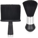 فرشاة رقبة للحلاقين من يلانجين، فرشاة للرقبة لتصفيف الشعر، فرشاة تنظيف للحلاق، فرشاة شعر ناعمة لصالونات الحلاقة ومصففي الشعر - لون اسود