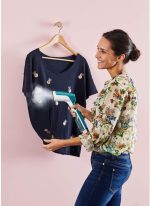 ⁦تيفال فرشاة بخار اكسيس ستيم فيرست DT6131، 1300 واط، كمية البخار المستمر: 20 غرام/دقيقة. | وقت تسخين سريع | خفيفة جدًا: 850 غرام | أبيض/أخضر⁩ - الصورة ⁦5⁩