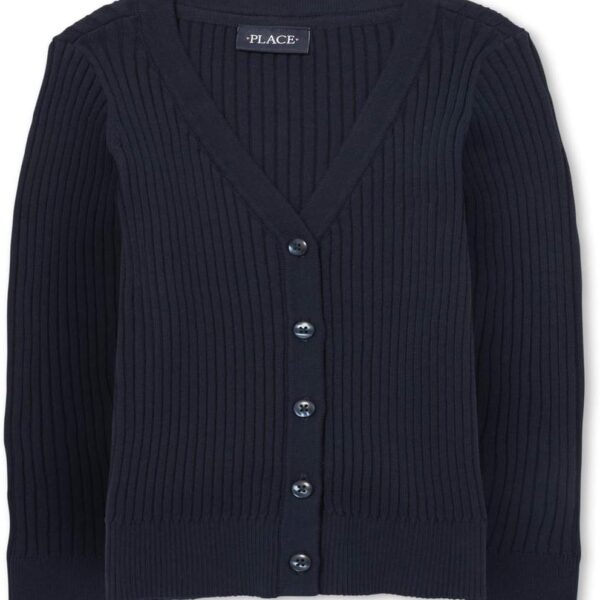 سترة كارديجان بوي فريند مضلعة للبنات