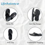 ⁦شبشب تدليك القدم المريح من لايف بالانس مع دعم قوس القدم لتخفيف الالام ونعال تقويم العظام وشرائح تدليك القدم بالضغط الابري ودعم التهاب اللفافة الاخمصية للرجال⁩ - الصورة ⁦6⁩