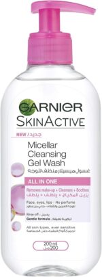 ⁦جارنيير غسول وجه جل من ميسيلار للبشرة الحساسة 200 مل، منظف لطيف للوجه ومزيل المكياج، معترف به من قبل كريم اساس البشرة البريطاني، تركيبة قابلة للشطف ولا تجف وخالية من العطور⁩ - الصورة ⁦11⁩