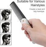 ⁦امشاط جيب قابلة للطي من الستانلس ستيل للرجال من بوكيلا، امشاط للشارب والخبز، مشط للشعر واللحية مع غطاء، مثالي لتصفيف الشعر وفك تشابك الشعر (3 قطع)⁩ - الصورة ⁦6⁩