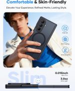 ⁦جراب حماية من فيهيبي لهاتف سامسونج جالاكسي Z فولد 7 مع حامل، متوافق مع ماج سيف، حماية كاملة للعدسة والمفصلات، واقي شاشة امامي، جراب هاتف متين من الدرجة العسكرية لجالاكسي Z فولد 7، اسود⁩ - الصورة ⁦7⁩