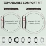 ⁦متوافق مع سوار ساعة ابل 45 ملم 42 ملم 44 ملم 49 ملم للنساء والرجال، سوار معصم مغناطيسي بحلقة شبكية من الستانلس ستيل⁩ - الصورة ⁦4⁩