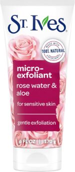 ستيفز مقشر الوجه اللطيف لتنعيم الوجه الخاص بنا مع ماء الورد والصبار مصنوع من مقشرات طبيعية بنسبة 100%، خالي من البارابين والزيوت، تم اختباره من قبل اطباء الجلدية، 6 اونصة