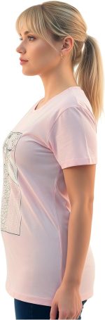 ⁦تي شيرت للنساء من جوانا W203044 بتصميم فوج جيرل برقبة دائرية واكمام قصيرة⁩ - الصورة ⁦2⁩