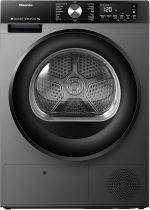 هايسينس مجفف بمضخة حرارية 9 كجم مع اتصال واي فاي، 15 برنامج، تجفيف بالذكاء الاصطناعي، العناية بالحساسية، مضاد للتجعد، غسيل سريع، تنظيف الاسطوانة، DH3S902BT