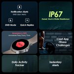 ⁦بوت ساعة لونار ديسكفري بشاشة HD مقاس 1.39 انش (3.5 سم)، تنقل بالتناوب، استوديو وجه ساعة يمكنك تركيبه بنفسك، مكالمات بلوتوث، طوارئ اس او اس، صينية كيو ار، ساعة ذكية للرجال والنساء (تشيري بلوسوم)⁩ - الصورة ⁦4⁩