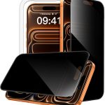 جيتك شاشة حماية خصوصية 360 درجة لموبايل ايفون 17 برو ماكس 6.9 بوصة، طبقة من الزجاج المقسى 4 اتجاهات مضادة للتجسس مع اداة سهلة التركيب، عبوة من قطعتين