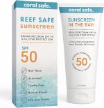 كورال سيف لوشن السفر الواقي من الشمس بعامل حماية من الشمس 50 من ريف - متوافق مع قانون الشعاب المرجانية 104 المكسيك وهاواي، قابل للتحلل البيولوجي والزنك وفيتامين E والاوكسي بنزون والاوكتينوكسيت، مقاوم