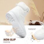 ⁦جزمة دافئة مبطنة بالفرو لمنتصف الساق للنساء، احذية مقاومة للماء للشتاء والثلوج، احذية قتالية برباط غير قابلة للانزلاق⁩ - الصورة ⁦4⁩