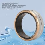 ⁦حلقة ذكية، جهاز تتبع الصحة ومراقبة النوم من الستانلس ستيل والسيراميك، مقاوم للماء بتصنيف IP68 للتحكم في اللياقة البدنية مع تطبيق⁩ - الصورة ⁦7⁩