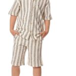 ار اند بي طقم ملابس مخطط للاولاد 325-1071Kb099-1