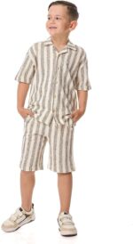 ار اند بي طقم ملابس مخطط للاولاد 325-1071Kb099-1