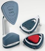 ⁦جهاز كي بالبخار 2 في 1 من كينوود، مكواة بخار للملابس + مكواة بالبخار بقدرة 1000 واط مع لوح دوار، وقاعدة من السيراميك، إضاءة LED GSP40.000WB ابيض/ازرق⁩ - الصورة ⁦5⁩