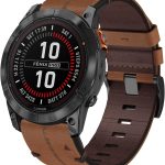 متوافق مع سوار جارمين فينكس 7، سوار بديل من الجلد سريع الملاءمة 22 ملم لجارمين فينيكس 8 47 ملم/فينيكس 7 برو سولار/7 برو/7 سولار/6/6 برو/6 سولار/5/5 بلس/جارمين ايبيكس 2 47 ملم/فور رانر