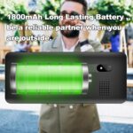 ⁦هواتف محمولة اساسية لكبار السن والاطفال من وينجوي، هواتف غبية غير مقفلة بدون انترنت - مع ازرار كبيرة، MP3، MP4، كاميرا، مصباح يدوي، اس او اس، رمادي⁩ - الصورة ⁦5⁩