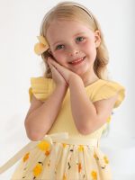 ⁦سينهون فستان تول للبنات الصغيرات، فستان صيفي مكشكش بدون اكمام للفتيات الصغيرات، فساتين كاجوال عصرية للبنات بعمر 1-6 سنوات⁩ - الصورة ⁦2⁩