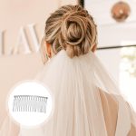 ⁦10 Pcs Metal Hair Comb, 20 Teeth Metal Wire Hair Clip Combs Bridal Veil Comb Silver Hairs Clip Accessories for Women Wedding Veil Hairs Pieces Headdresses Craft Projects⁩ - الصورة ⁦3⁩