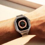 ⁦هيكل فاخر من الالومنيوم مع سوار من الستانلس ستيل متوافق مع ساعة ابل الترا تيتانيوم 49 ملم، غطاء حماية عسكري متين، حماية كاملة تكتيكية شديدة التحمل للرجال اي ووتش 49 ملم, بدون أحجار⁩ - الصورة ⁦6⁩