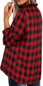 ⁦افانوفا بلوزة نسائية أنيقة بأكمام طويلة مكشكشة من الأمام ورقبة وهمية⁩ - الصورة ⁦2⁩