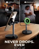 ⁦قاعدة شحن لاسلكية 3 في 1 من جارلو لاجهزة ابل ايفون وايربودز والساعة مع حامل شحن ماج سيف، حامل شحن سريع مغناطيسي 15 واط، قاعدة شحن لاسلكية لسامسونج وايفون 17 16 15 14 13 12⁩ - الصورة ⁦8⁩