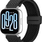 سوار نايلون لساعة شاومي ريدمي 5 اكتيف/5 لايت، 22 ملم مرن وقابل للتعديل وقابل للتمدد لساعة ريدمي ووتش 5 اكتيف