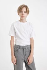 ⁦ديفاكتو تي شيرت بولو عصري باكمام قصيرة للاولاد - بلايز وقمصان بولو للمراهقين⁩ - الصورة ⁦3⁩