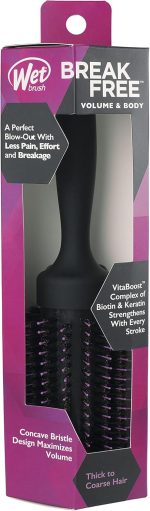 ⁦ويت براش فرشاة مستديرة لتكثيف الشعر والجسم - للشعر الكثيف الى الخشن - نفخ مثالي مع الم وجهد وتقصف اقل - تصميم شعيرات مقعرة يزيد من كثافة الشعر⁩ - الصورة ⁦5⁩