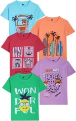 تيشيرت للاولاد BYS-TSRT-17 (عبوة من 5 قطع)