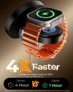 ⁦قاعدة شحن لاسلكية 3 في 1 من جارلو لاجهزة ابل ايفون وايربودز والساعة مع حامل شحن ماج سيف، حامل شحن سريع مغناطيسي 15 واط، قاعدة شحن لاسلكية لسامسونج وايفون 17 16 15 14 13 12⁩ - الصورة ⁦6⁩